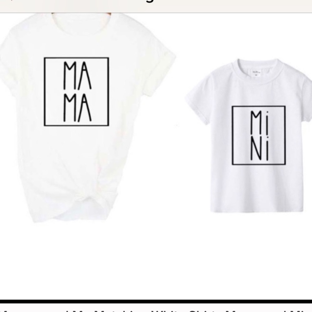 Mommy and me Matching White Shirts